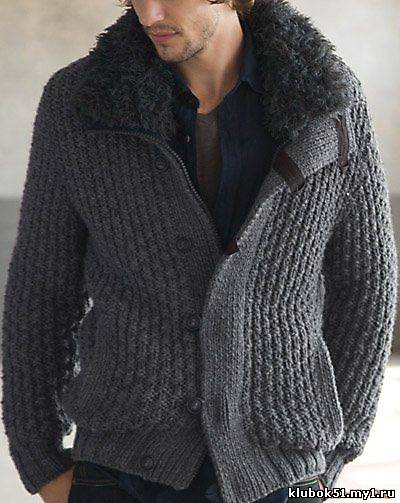 Вязание кофты мужские спицами. вязанный молодежный свитер с описанием